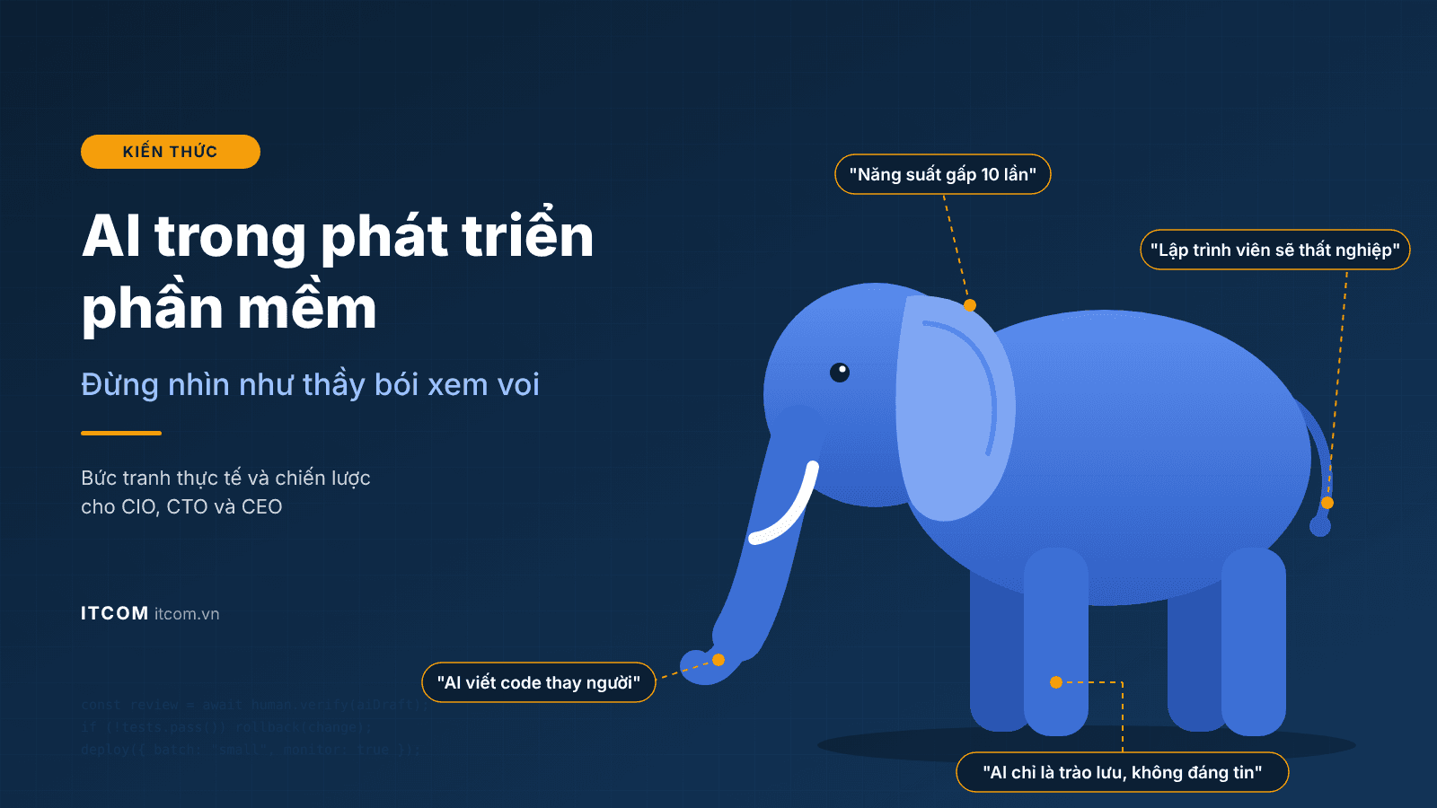 AI trong phát triển phần mềm: đừng nhìn như thầy bói xem voi